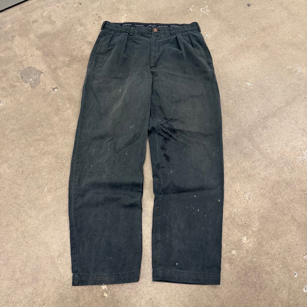 Vintage Polo Ralph Lauren Andrew Pleated Chino Relaxed Pants Black 34x32